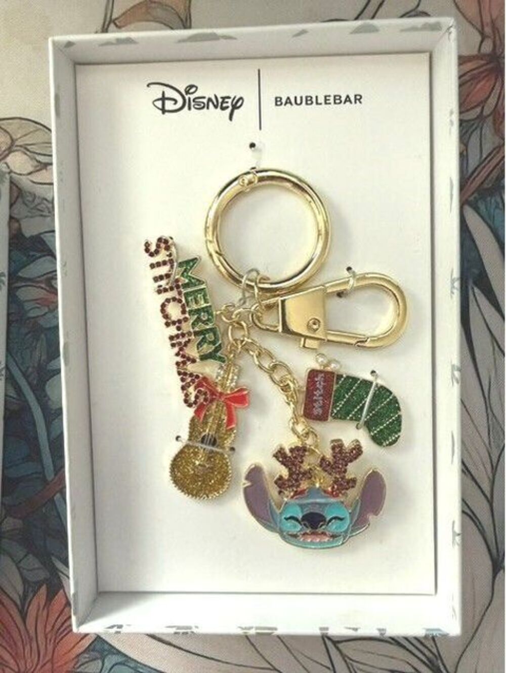 NEW Disney Stitch keychain for the holidays  from Nordstrom in gift box